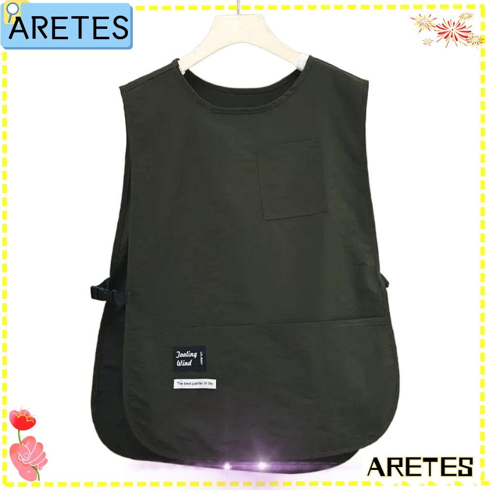 Arets ผ้ากันเปื้อนกันคราบ, ผ้ากันเปื้อนแขนสไตล์เสื้อกั๊กไนลอนกันน้ํา, อุปกรณ์เสื้อผ้าที่เรียบง่ายอเนกประสงค์ระบายอากาศชุดบ้านกาแฟโดย Cooks Chef และ Server