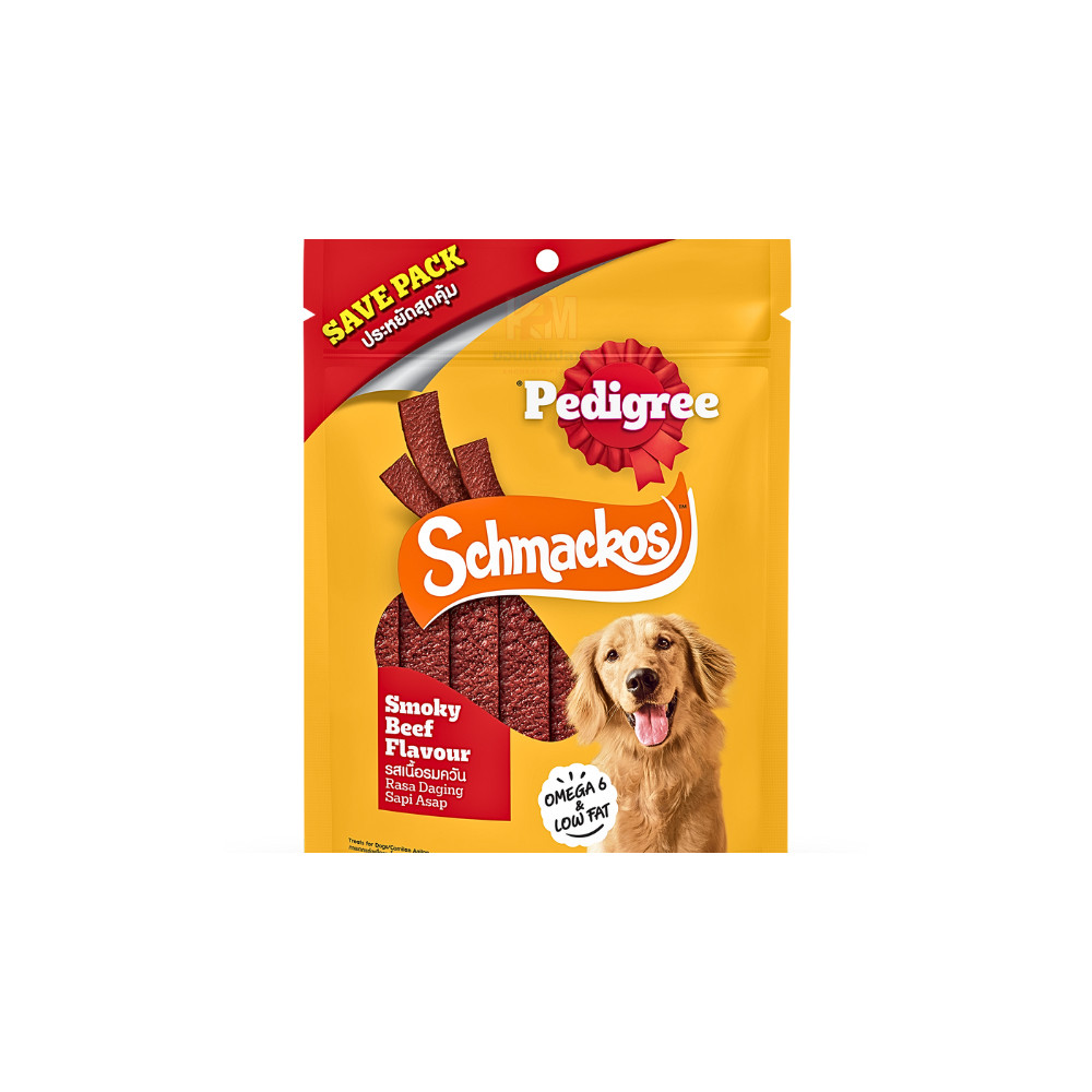 Pedigree Schmackos (แบบแผ่น) รสเนื้อรมควัน ขนาด 300 G.