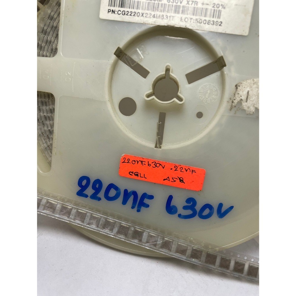 ราคาต่อตัว แทนทาลัม SMD VENDOR HOLY STONE 1.6+-0.2mm SPEC 2220 220nF 630V X7R +- 20% พร้อมส่ง