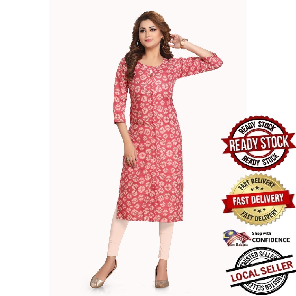 Kurti Indian Women Kurtis Top Saree Sari Punjabi Suit Readymade Kurti UD1846PG