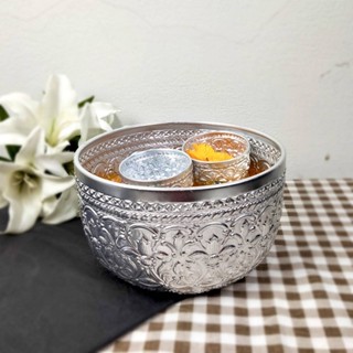 ขันเงิน 1 ชุด ได้ 3 ใบ 8.5 นิ้ว 1 ใบ , 3 นิ้ว 2 ใบ ขัันสงกรา…