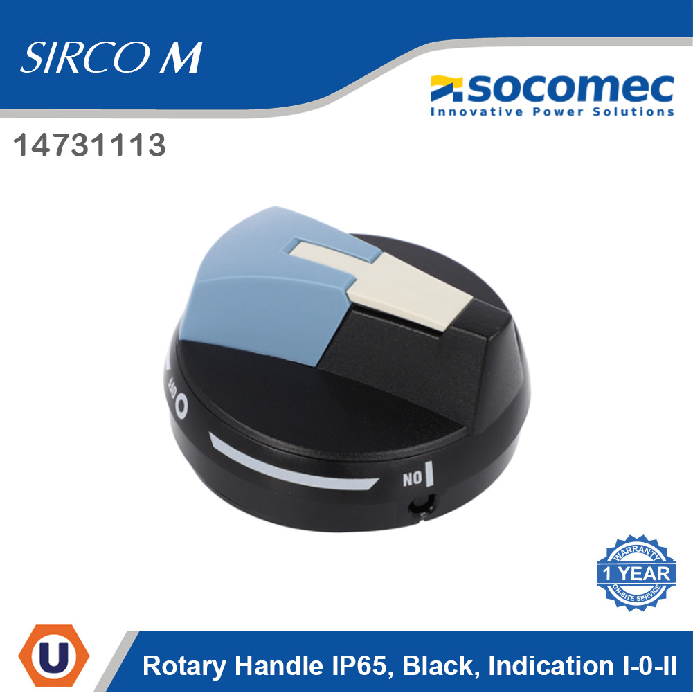 Socomec Rotary Handle IP55 Black Indication I-0-II | 14731113 | Ucanbuys