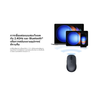 (NEW) Xiaomi Dual-mode Wireless Mouse 2 เมาส์ 2 โหมด บลูทูธไร้สาย เซ็นเซอร์ความแม่นยำสูง 1200 DPI ตัวรับสัญญาณนาโนในตัว