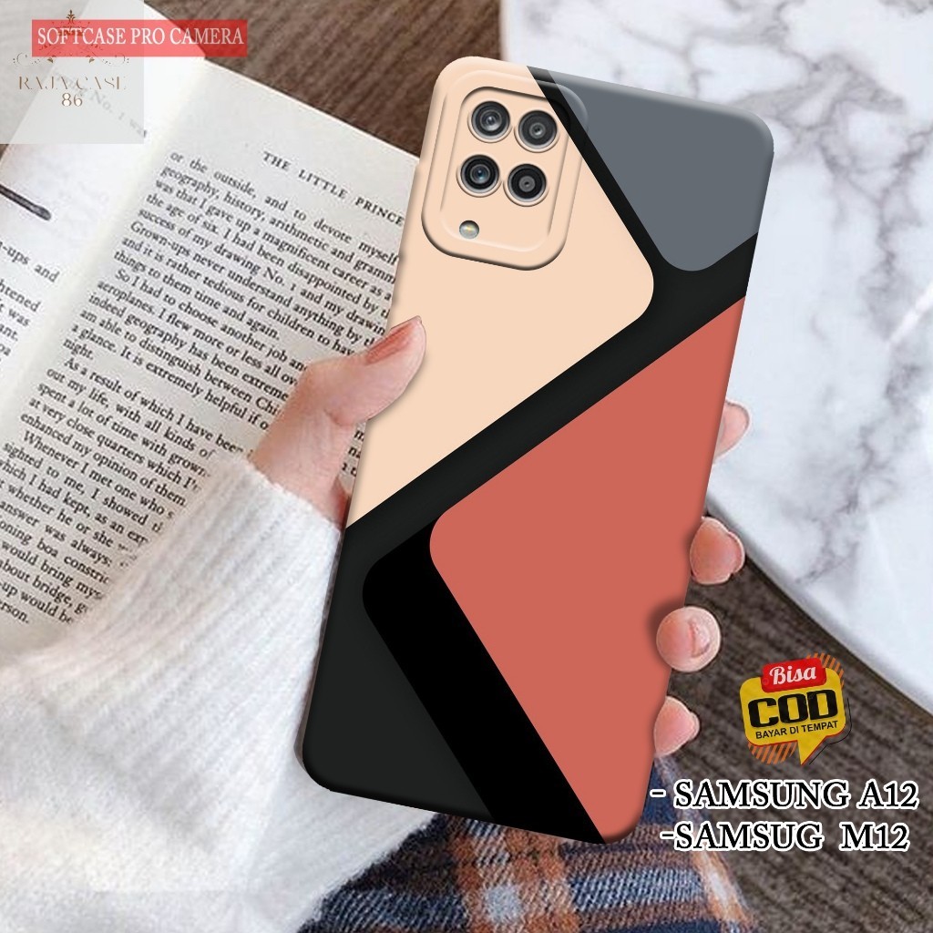 เคส HP Samsung Galaxy A12 / Samsung M12 - Rajacase - เคสโทรศัพท์ Samsung A12 / M12 - เคสนามธรรม Moti