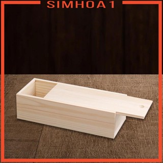 [Simhoa1] กล่องไม้ พร้อมฝาปิด แบบสไลด์ สําหรับบ้าน ออฟฟิศ