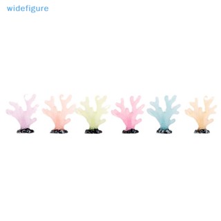 Widefigure ฟิกเกอร์ปะการังเรซิ่นเรืองแสง DIY สําหรับตกแต่งบ้าน สวน