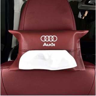 AUDI LOGO tissue box A1 A2 A3 A4 A5 A6 A7 A8 Q3 Q5 Q7 Q8 RS1 RS2 RS3 RS4 RS5 RS6 RS7 RS8 car seat rear hanging paper bag handrail box strap leather storage bag