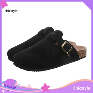 Chicstyle รองเท้าแตะลําลอง สวมหุ้มข้อ สําหรับผู้ชาย ผู้หญิง สามารถปรับได้ ใส่สบาย เหมาะกับการเดินในบ้าน สไตล์โรมัน 1 คู่