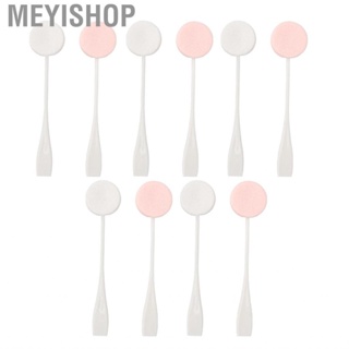 Meyishop 10pcs Body  Puff Good Water Absorption Long Handled Lotion Applicator Pink