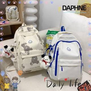 Daphne กระเป๋านักเรียน กระเป๋าเดินทาง น้ําหนักเบา จุของได้เยอะ สีพื้น แฟชั่นสําหรับนักเรียนมัธยมปลาย