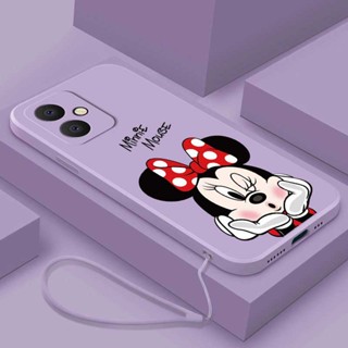 [ฟรีสายคล้อง] Xiaomi Redmi 12 5G redmi12 Lovey Minnie เคสโทรศัพท์ ยางซิลิโคนเหลว ตลก เคสกันกระแทก