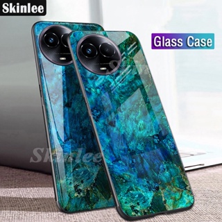 เคสโทรศัพท์มือถือกระจกนิรภัย แบบแข็ง ลายหินอ่อน สําหรับ Realme 11 Pro Plus 11X Realme11 Pro Plus