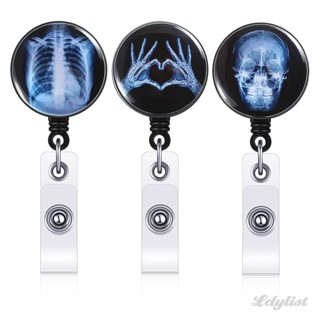 ✿ Creative Retractable X-ray Badge Reel Clip รังสีวิทยา Badge Reel Holder Badge Reel พยาบาลหมอ Student Card Reel Clip อุปกรณ์สำนักงาน