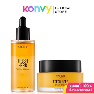 Nacific Set 2 Items Fresh Herb Origin Serum 50ml +  Fresh Herb Origin Cream 50ml.