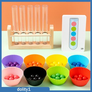 [Dolity1] บอร์ดเกม ลูกปัด หลอดทดลอง ของเล่นเสริมการศึกษา สําหรับเด็กอนุบาล