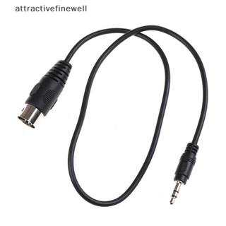 [attractivefinewell] สายเคเบิลแจ็คเสียงสเตอริโอ Din 5 Pin Din MIDI ตัวผู้ เป็นตัวผู้ 3.5 มม. 50 ซม. 0.5 ม. 1 ชิ้น