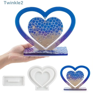 Twinkle แม่พิมพ์ซิลิโคนเรซิ่นอีพ็อกซี่ รูปกรอบรูปหัวใจ DIY สําหรับทําเครื่องประดับ ตกแต่งโต๊ะ