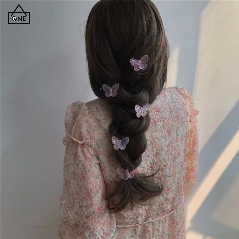 COD❤️1บาทกิ๊บติดผมผีเสื้อที่มีสีสันส์ใสมินิเกาหลีแฟชั่นคลิปด้านข้างหน้าม้าหางม้าเครื่องประดับผมสำหรับผู้หญิง-a.one