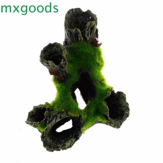 Mxgoods ถ้ําไม้เรซิ่น สําหรับตกแต่งตู้ปลา