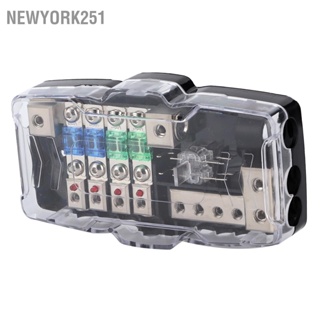 Newyork251 กล่องฟิวส์เครื่องเสียงรถยนต์สเตอริโอมัลติฟังก์ชั่น 4 ทิศทางพร้อม LED สำหรับ SUV ATV UTV