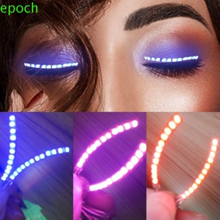 Epoch ขนตาปลอมนีออน LED เรืองแสง กันน้ํา แฮนด์เมด หลากสีสัน สําหรับผู้หญิง และผู้ชาย