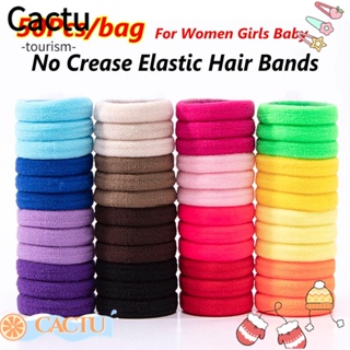 Cactu 50 ชิ้น / ล็อต ยางรัดผม ยืดหยุ่น ที่คาดผม อุปกรณ์ผม ไนลอน หางม้า ที่ใส่ Scrunchies