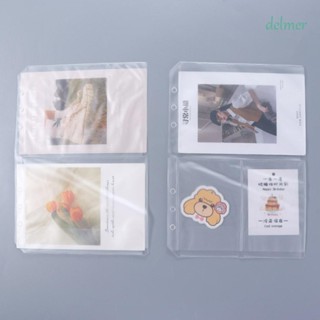 Delmer กระเป๋า PVC กันน้ํา มีซิป 6 รู ขนาด A5 A6