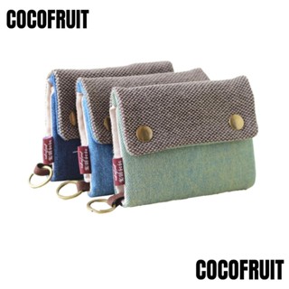 Cocofruit กระเป๋าสตางค์ ผ้าแคนวาส สําหรับใส่เหรียญ หูฟัง โทรศัพท์