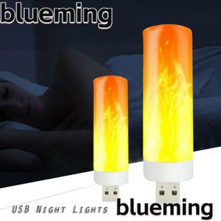 Blueming2 โคมไฟกลางคืน USB รูปหนังสือ ไฟกระพริบเปลวไฟ สําหรับตั้งแคมป์ บรรยากาศกลางคืน