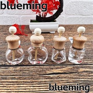 Blueming2 ขวดน้ําหอมอโรมาเธอราพีเปล่า แบบแก้วใส สร้างสรรค์ สําหรับใส่น้ํามันหอมระเหย ในรถยนต์ 2 ชิ้น