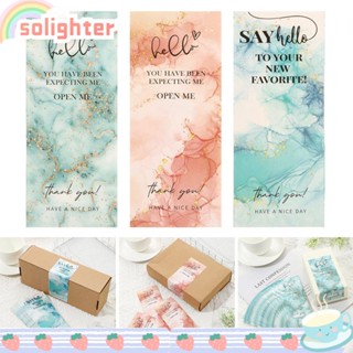 Solighter สติกเกอร์ ลาย Thank You สําหรับติดตกแต่งบรรจุภัณฑ์ 50 ชิ้น