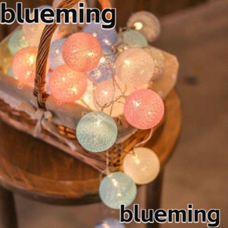 Blueming2 สายไฟหิ่งห้อย Led 10 ดวง ผ้าฝ้าย 2 เมตร หลากสีสัน สําหรับตกแต่งคริสต์มาส สวน