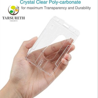 Tarsureth ปลอกแขน PVC ใส มองเห็นง่าย ปรับได้ สําหรับบัตรประจําตัว บัตรประจําตัว บัตรประจําตัว สํานักงาน 2 ชิ้น