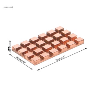 ✿ ฮีตซิงก์การ์ดระบายความร้อน อินเตอร์เฟสไร้สาย PCI-E ทองแดง ขนาดเล็ก 28 มม. X 16 มม. X 2 มม.