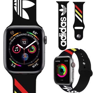 สายนาฬิกาข้อมือซิลิโคน หรูหรา สําหรับ Apple Watch 8 45 มม. 44 มม. 40 มม. 45 มม. 41 มม. Apple Watch Series 3 4 5 SE 6 7 8 Ult