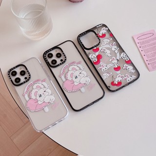 【Foxy Illustrations bunny】CASETIFY เคสโทรศัพท์มือถืออะคริลิค ป้องกัน ลายตัวอักษร ด้านข้าง สําหรับ iPhone 14 Pro MAX 14 Plus 11 12 13 Pro MAX