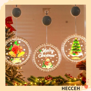 Hecceh โคมไฟแขวน LED ทรงกลม รูปสโนว์แมน สําหรับตกแต่งคริสต์มาส