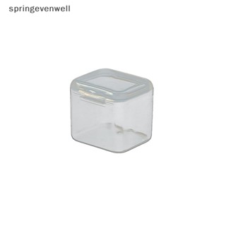 [springevenwell] กล่องเก็บเครื่องประดับ ลูกปัดใส ทรงสี่เหลี่ยม ขนาดเล็ก แบบพกพา DIY 10 30 ชิ้น