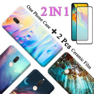 2 IN 1 Huawei Nova 2i เคสโทรศัพท์น่ารัก พร้อมหน้าจอเซรามิค โค้งสองชิ้น