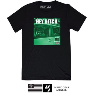 เสื้อยืดแขนสั้นคอกลมMSPEC GEAR T-Shirt ลาย HEY BiTcH💀 เสื้อยืด พิมพ์ระบบDTG ทันสมัยไม่ร้อนไม่หนา ใส่สบาย ของแท้100%Cott