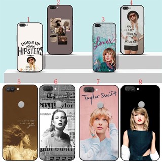 เคสโทรศัพท์มือถือแบบนิ่ม ลายอะนิเมะ Taylor Swift สีดํา สําหรับ Realme C2 C3 C12 C15 C11 2020 C11 2021 H12