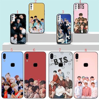 เคสโทรศัพท์มือถือแบบนิ่ม ลายการ์ตูนอนิเมะ Bangtan Boys สีดํา สําหรับ vivo y11 y12 y15 y17 y19 y20 y20i y20s y11s y5s U3 H4
