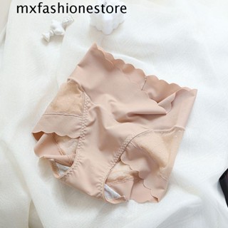 Mxfashione กางเกงชั้นใน สีพื้น ใส่สบาย แฟชั่นญี่ปุ่น ระบายอากาศ สําหรับผู้หญิง