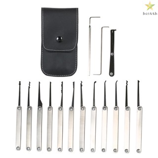 Lock Picking Kit - Stainless Steel Lock Set for Beginners and Professionals - Practice Training Tool for Locksmiths