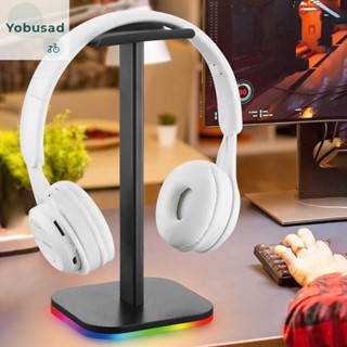 [Yobusad.th] ขาตั้งหูฟังเล่นเกม RGB ฐานไฟ LED ปิ๊กอัพ USB