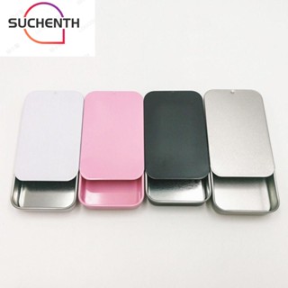 Suchenth กล่องเหล็กเปล่า ทรงสี่เหลี่ยม แบบพกพา หลายสี สําหรับเก็บลูกอม