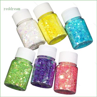 Redd ชุดขวดเรซิ่นอีพ็อกซี่ UV สีแดง สําหรับทําเครื่องประดับ งานฝีมือ DIY 6 ขวด