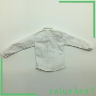 [Szluzhen1] เสื้อเชิ้ตแขนยาว สีขาว สเกล 1/6 สําหรับฟิกเกอร์ผู้ชาย 12 นิ้ว