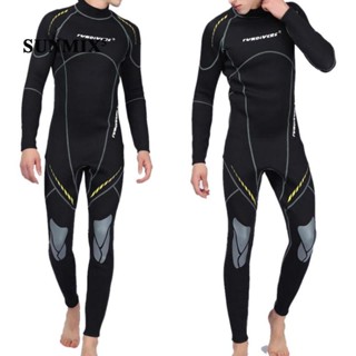 [ En Wetsuit ชุดดําน้ํา ว่ายน้ํา เล่นเซิร์ฟ 3 มม. สีดํา ไซส์ M