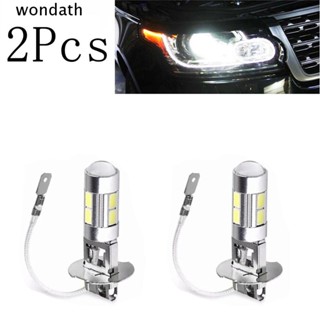 Wonda หลอดไฟตัดหมอก LED 6000K 10-SMD 5630 H3 อุปกรณ์เสริม สําหรับรถยนต์ 2 ชิ้น